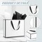 2 Pack Metallic Paper Gift Bag with Handles and Tissue Paper 11.8 x 10 x 4'' Thank You Favor Bag for Wedding Bridesmaid Graduation Groomsmen 5 Senses Birthday Gifts(White, Black)